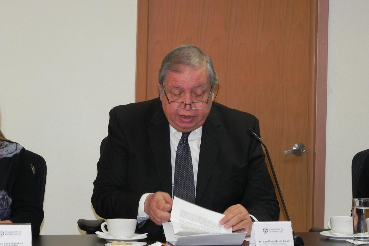 El director de la BPEJ, doctor Juan Manuel Durán Juárez dio los pormenores del convenio 